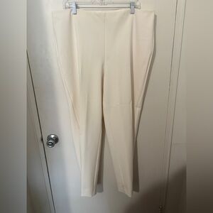 Anne Klein Cream Straight Leg Women's Pants
